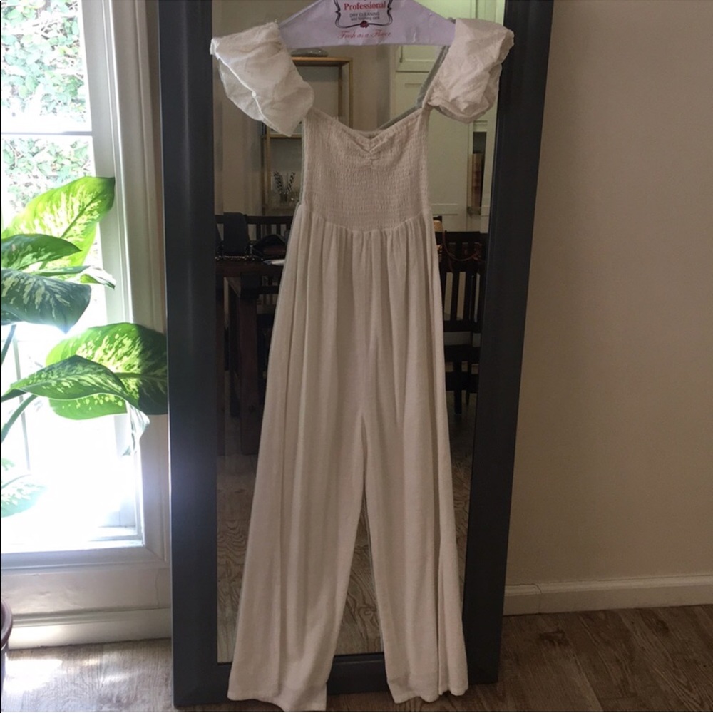 ❌SOLD❌ Anthropologie Steele Off shoulder jumpsuit - Picture 7 of 7